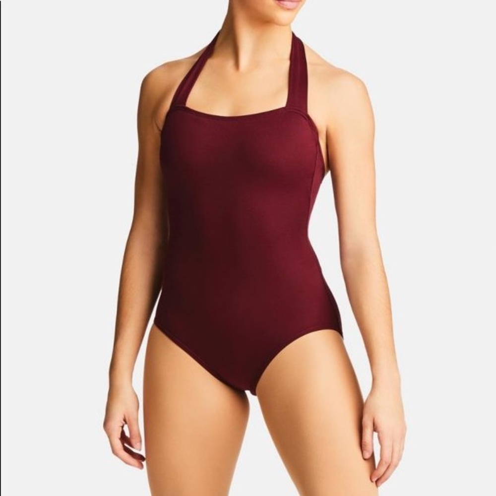 Capezio Halter Leotard in Burgundy